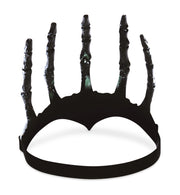 narrenwelt  Skelett-Diadem im Antik-Silber-Look – Krone Halloween & Gothic-Kostüme Grusel-Look Horror  Cosplay