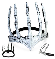 narrenwelt  Skelett-Diadem im Antik-Silber-Look – Krone Halloween & Gothic-Kostüme Grusel-Look Horror  Cosplay