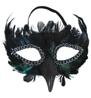 narrenwelt Domino Rabe Maske Federdomino Halloween Party Event Fasching