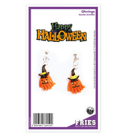narrenwelt Ohrring Halloween Ohrstecker Geist Kürbis Scream Accessoires Fasching Event Karneval Motto Party