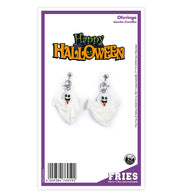 narrenwelt Ohrring Halloween Ohrstecker Geist Kürbis Scream Accessoires Fasching Event Karneval Motto Party