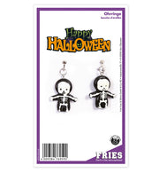 narrenwelt Ohrring Halloween Ohrstecker Geist Kürbis Scream Accessoires Fasching Event Karneval Motto Party