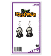 narrenwelt Ohrring Halloween Ohrstecker Geist Kürbis Scream Accessoires Fasching Event Karneval Motto Party