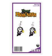 narrenwelt Ohrring Halloween Ohrstecker Geist Kürbis Scream Accessoires Fasching Event Karneval Motto Party