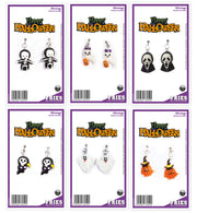 narrenwelt Ohrring Halloween Ohrstecker Geist Kürbis Scream Accessoires Fasching Event Karneval Motto Party