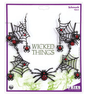 narrenwelt Schmuckset Spinne Halloween Accessoire