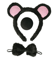 narrenwelt Maus Set Mausset 4tlg Schleife,Nase,Haarreif mit Ohren