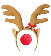 narrenwelt Set Rudolph Haarreif + Nase Weihnachten Nikolaus Kostüm Set 2tlg. Accessoire