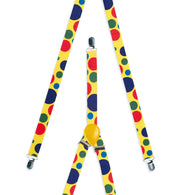 narrenwelt  Clown Set 3-teilig – Hosenträger + Nase + Schleife Style Accessoires für Fasching Event Karneval Party