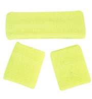 narrenwelt Schweißband Set 80er Jahre Retro Set 3-teilig – Stirnband und 2 Armbänder  Style Accessoires  Fasching Event Karneval Party