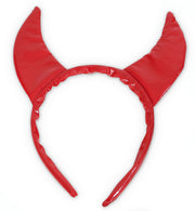 narrenwelt Teufel Set roter Lack Teufelset 3tlg Schwanz Schleife Haarreif mit Ohren Halloween Accessoires Fasching Event Karneval Party