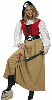narrenwelt Piratin Damen Kleid mit Gürtel auch große Größen Gr. 36 - 50
