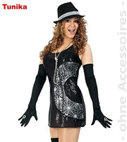 narrenwelt Kostüm Party Tunika Damen Kleid mit Spinnweben  Größe 40 Fasching