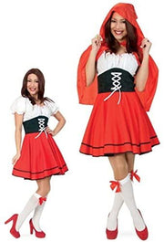 narrenwelt Kostüm Rotkäppchen Dirndl Damen Kleid mit Kapuzencape Gr. 36 Fasching