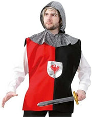 narrenwelt Kostüm Ritter-Überwurf mit Kapuze Gr. L Karneval Mottoparty