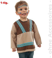 narrenwelt Indianer Kleiner Bär Indianerjunge Oberteil Baby Kleinkind Kostüm Kinder-Kostüm Gr 86 + 98