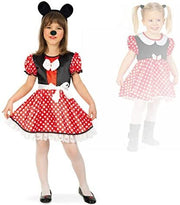 narrenwelt Mausi Mäuslein Kleid 116 mit Gürtel Maus Mäuschen Kleinkind Mädchen Kinderkostüm Kinder-Kostüm Fasching