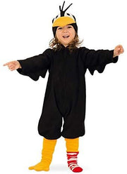 narrenwelt Rabe Socke LIZENZ Overall mit Mütze Kinder Der kleine Rabe Socke 104 + 116