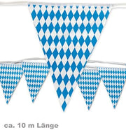 narrenwelt Wimpel Bayern Girlande Wimpelgirlande Bayern blau/weiss Karos Rauten Länge ca. 10 Meter