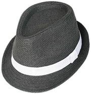 FASCHING 38080 Hut Mariosi Trilby Gr. 58 schwarz/weiß NEU/OVP