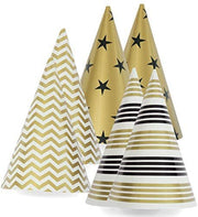 narrenwelt Silvester Partyhut 6 Stück 3 Designs