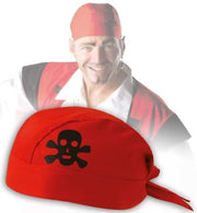 narrenwelt Piraten Bandana Kopftuch Haube Piratenhut Piratenhaube rot