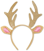 narrenwelt Haarreif REH REHLEIN mit Glitzer Gold Kopfschmuck Geweih Rentier Hirsch Weihnachen