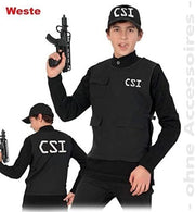 narrenwelt Kostüm Weste CSI  Polizei - Weste Fasching Kinder-Kostüm Gr. 140 - 164