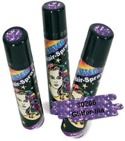 FASCHING 30206 Hairspray Glitter lila, Haarspray+Glitzer+Farbe Party Haarspray Fan