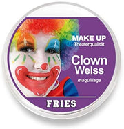 narrenwelt Aqua Clown Weiß Weiss Clownweiss Clown  Schminke Make Up Accessoires Fasching 14gr Tiegel