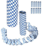 narrenwelt Luftschlangen Bayern Bavaria blau / weiß 10er Pack (a`10 Ringe)
