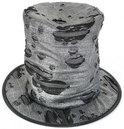 narrenwelt Hut Zombie-Hexer Zylinder Halloween schwarz/grau Erwachsene Unisex