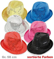 narrenwelt Hut Paillettenhut rot Damenhut Hut Kostüm Accessoire