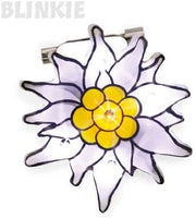 narrenwelt Blinkie Edelweiß blinkend inkl. Batterie Bayern Anstecker  Wiesn Kostüm Accessoire