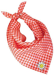 narrenwelt Dreiecktuch rot/weiß mit Edelweiß Trachtentuch Halstuch Karotuch Bayern Fest Oktober