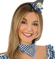 narrenwelt Dreiecktuch blau/weiß mit Edelweiß Trachtentuch Halstuch Karotuch Bayern Fest Oktober