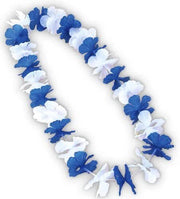 Hawaiikette Hawaii Kette Lei Bayern blau / weiss Länge: ca. 90 cm [Spielzeug]