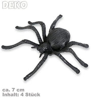 narrenwelt Deko-Spinnen groß Deko Spinnen ca. 7 cm 4STK