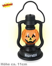 narrenwelt Halloweenlampe Kürbis Dekolampe blinkend div Modus Halloween DEKO  Lämpchen ca 11cm mit Haltegriff