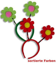 narrenwelt HIPPIE WABBLES grün Haarreif Blumen-Wabbles Blumenkinder Fasching Accessoires