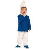 narrenwelt Kostüm Blauer Zwerg Babykostüm 2tlg. Hose + Oberteil mit Mupfi-Kapuze 86 + 98PLÜSCH/Polar Fleece