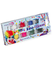 narrenwelt Aqua Schmink Tableau KARNEVAL Schminkbox 8 Tiegel mit Applikator für Party Festival Fasching Fan