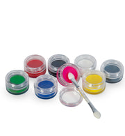 narrenwelt Aqua Schmink Tableau KARNEVAL Schminkbox 8 Tiegel mit Applikator für Party Festival Fasching Fan