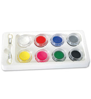 narrenwelt Aqua Schmink Tableau KARNEVAL Schminkbox 8 Tiegel mit Applikator für Party Festival Fasching Fan