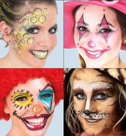 narrenwelt Aqua Schmink Tableau KARNEVAL Schminkbox 8 Tiegel mit Applikator für Party Festival Fasching Fan