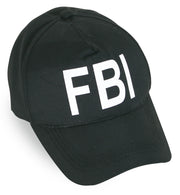 narrenwelt Basecap FBI Mütze Cap Druck weiß variabel von 55 cm – 60 cm… Kinder und Erwachsene