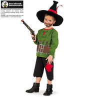 narrenwelt Räuber Hotzenplotz 2-tlg. Oberteil + Hose Bandit Kinderkostüm Gr. 104-128