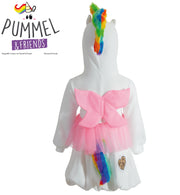 narrenwelt Einhorn Set Kleid Mädchen 3tlg Set Pummel & Friends Tüllrock+Flügeln+Schweif 98