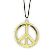 narrenwelt Kette Peace goldfarben oder silberfarben Fasching
