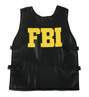 narrenwelt Kostüm FBI Weste Schutzweste Kinder schwarz Gr. 140 Fasching Karneval